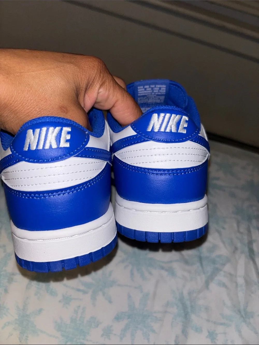 Nike Men’s Low-Top Sneakers in Royal Blue and White